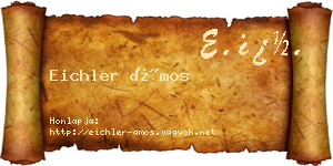 Eichler Ámos névjegykártya